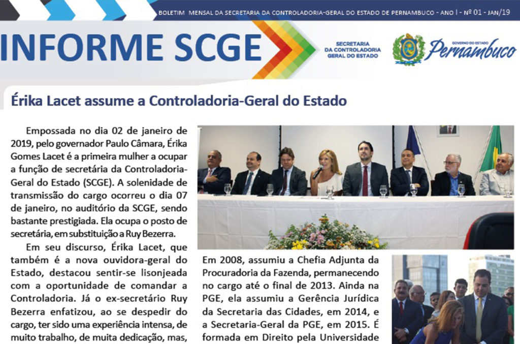 SCGE lança seu informativo mensal